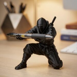 Rudrila Warrior Pen Holder Action Figure Black