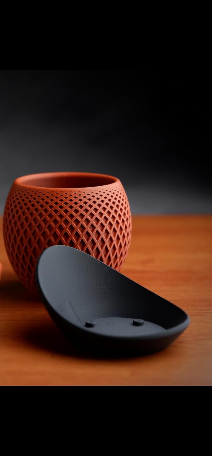 RUDRILA 3D Printed Geometric Planter Pot Red - image 2